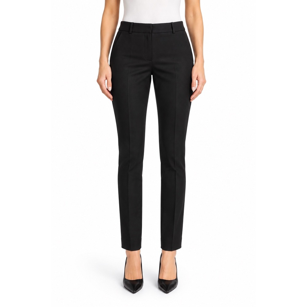 The Row Pants Wool Blend Skinny Slim Leg Tailored Black Size 4 - Picture 1 of 11